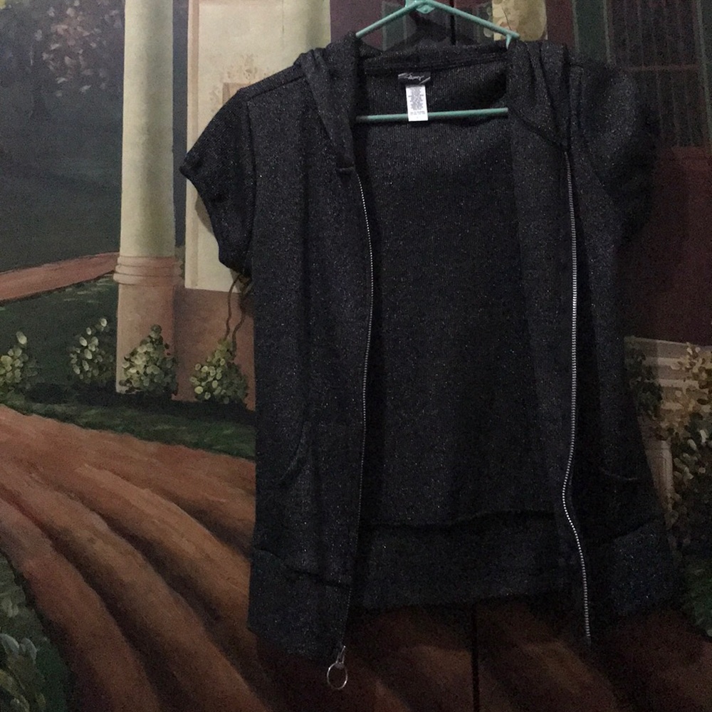 Shiny Old Navy cropped sleeve jacket